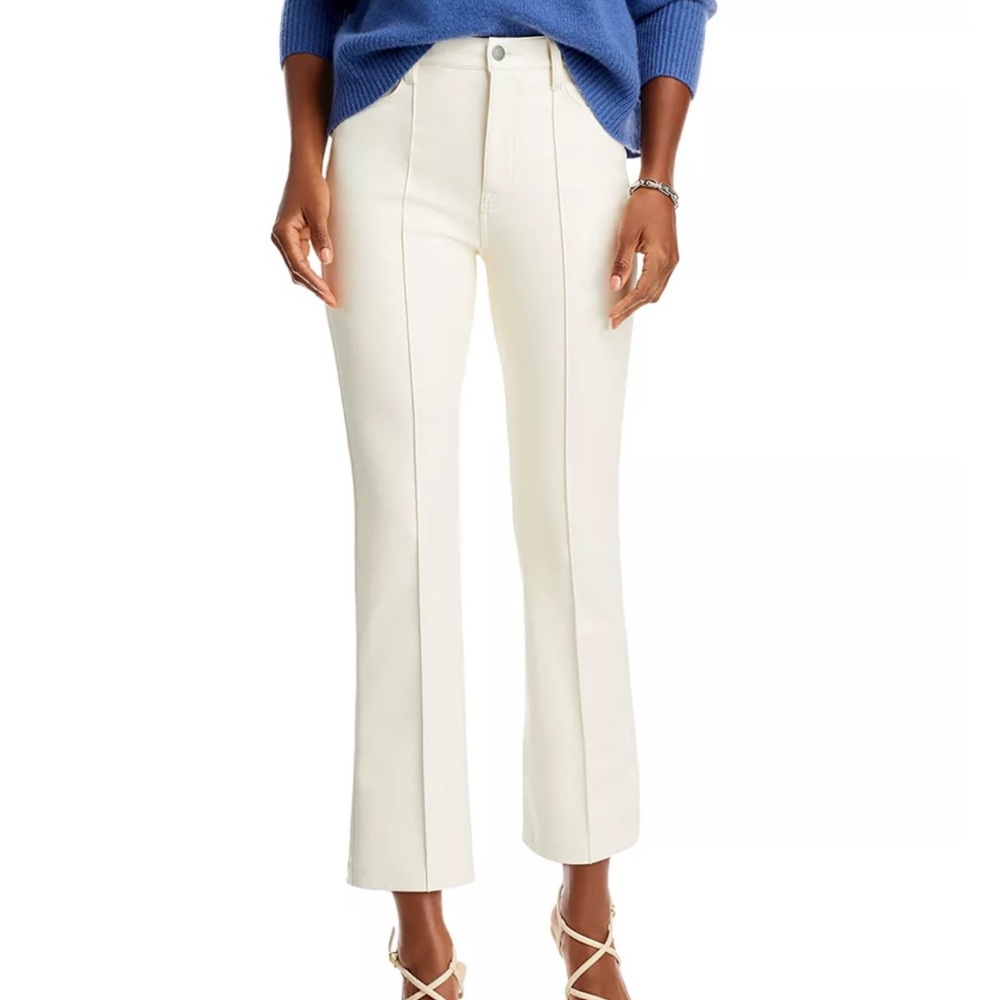 7 For All Mankind Cream Faux Leather Pants sz 28